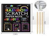 8 Pack Scratch Arts Drawing Notebook Paper for Kids Art Supplies,Large Rainbow Scratch and Sketch V1369-AZ3-W-22214