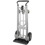 Black 4 In 1 Folding Toe Plate Hand Truck for Heavy Loads, Aluminium and Steel Hybrid V178-69004