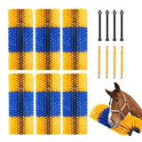 Livestock Scratching Brush, 6 Pcs Horse Brush with 12 Screws, 20 x 7.5 in Cow Scratcher, for Back V952-SCZNS6JDH00096TWIV0