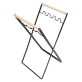 Trash Bag Holder Rubber Wood Handle Iron Flat Appearance Foldable Portable Garbage Bag V1294-YM0716-3117220182611