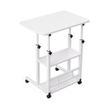 Artiss Laptop Desk Height Adjustable Mobile Workstation Computer Desks 60CM White LA-DESK-C-60-2T-WHWH