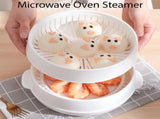Microwave Oven Steamer, Round & Square Microwave Oven Steamer with transparent lid, Large Capacity V1366-AZ2-W-11412