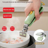 Anti-Scald Dish Lifter and Bowl Gripper Set - Adjustable Silicone Grip Stainless Steel Kitchen Tool V888-ELOSUNG56100-1