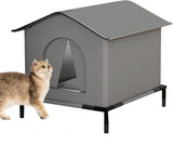 1 Pack Waterproof Insulated Outdoor Cat House for Homeless Cats and Small Animals, 42 x 42 x 42cm, V1188-MS-325-0051