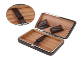 Cigar Holder Case Portable Travel Leather Cigar Humidor Case with Cedarwood Lining for 4 Count V1294-YM3117220227711-0421