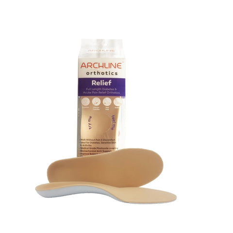 ARCHLINE Insoles Orthotics Full Length Arch Support Diabetics Plantar Fasciitis - EUR 36 V563-ARO180-36