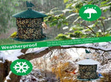 Hanging Metal Bird Feeder Mesh Tube Green V1189-WXF-521-0097
