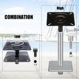 Boat Pedestal Boat Base Mount Plate 2-3/4Inch Steel Pin with Spring for 3/4inch Boat V1369-AZ3-W-11341