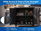 Giantz Rolling Tool Cabinet Heavy-Duty Storage Cabinet Adjustable Shelf Black TC-ROL-2D-BK