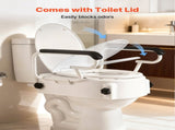 Raised Toilet Seat with Arms, 136.1 kg Load Capacity, 3-Level Adjustable Height, Widened Commode V952-FSSFSJGMTZDDNO6QU001V0