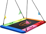 Kahuna Heavy Duty 60 Inch Rectangular Tree Swing with Adjustable Lifting Ropes Foam Padded Tube SWG-KAH-ZRT-60