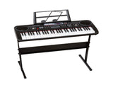 61-Key Electronic Learning Piano Keyboard, Light-Up Keys, LCD Display, with Music Stand Holder V196-KB328