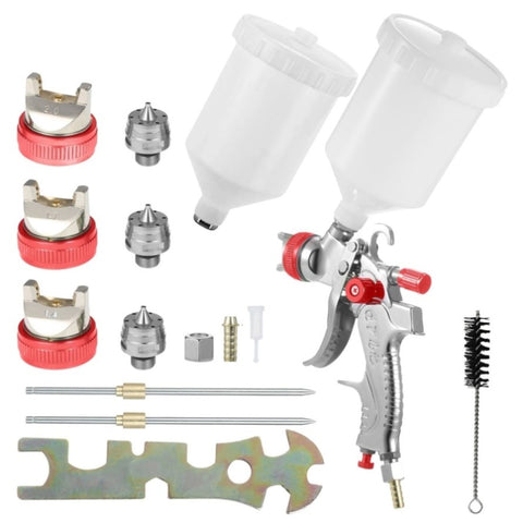 RYNOMATE Gravity Feed Air Spray Paint Gun Kit with 3 Nozzle V227-8287305303121