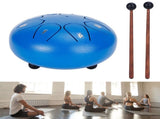 6in Tongue Drum 8Tones Ethereal Hand Pan Drums with Drumstick Percussion InstrumentBlue V1294-YM0721-3117200192311