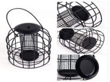 Iron Cage Bird Feeder Metal Bird Food Dispenser Hanging Feeding Column V1294-YM0717-10077407