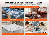 Mahjong Table, Square 4 Player Folding Card Table with 4 Cup Holders & 4 Chip Trays, Portable Domino V952-SDMJZBSDMNGPT73ZQV0
