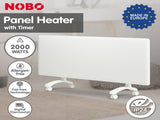 Nobo 2000W T2-NTL4T20 Electric Panel Heater with Timer Tilt Switch Silent Operation & Allergy-F