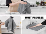 Homaxy Set of 8 Bulk Cotton Terry Kitchen Towels Set, 12 x 12 13 x 28 Inches, Checkered Designed V1258-DP02-F-179