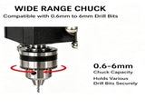 Mini Bench Drill 95W, Max 5000RPM, Adjustable 6mm Chuck, 100mm Spindle Travel, Stable Metal Base V1107-CS-YNKZ21