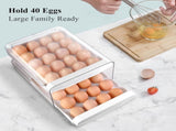 Egg carton - Egg storage box - Kitchen storage box - Double-layered, stackable - Suitable for 40 V1188-MS101-01016-1