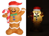 1.5m Height Christmas Inflatables Gingerbread Man Candy Canes Blow Up Yard Decoration Snowman V1294-YM3115220106714-0421