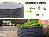 Green Fingers Garden Bed 90X45cm Planter Box Raised Container Galvanised Steel GARDEN-AG-ROU-9045-A