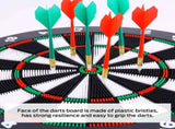 Safety Dart Board Set with 6 Soft Tip Darts 16-Inch Rubber Dartboard for Family, Office & Party V1107-SAFETY DART BOARD SET