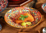 Ceramic Dinner Plates 4-Piece Set Unique Design High-Quality Ceramic Versatile - Multi - Size Pack V1106-DSZ-XXX-NNN-MLT-PACKOF4PIECES