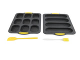 Mini Loaf Pan Perforated Anti Stick Easy to Release Silicone French Bread Baking Pan Set for Home V1294-YM0901-3118240180311