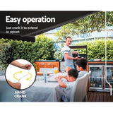 Instahut Retractable Folding Arm Awning Manual Sunshade 5Mx3M Grey AWN-B-ARM-50X30-GREY