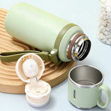 1Pcs 2 In 1 Stainless Steel Thermo Vacuum Insulated BottleWith Cover Lid For Coffee Hot Drink And V1192-AZ-W-28092