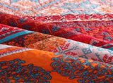 100% Cotton Rust Sapphire Boho Floral Coverlet Bedspread Set V745-MMPAC060969Q13U
