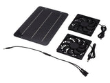 Solar Panel Fan Kit 10W Solar Powered Dual Fans for Chicken House Greenhouse Dog House With V1294-YM0706-3113230199111