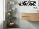 Artiss 2x Floor Standing Shower Caddy 4 Tier Rustproof Bathroom Storage BSR-B-4T-110H-BKX2