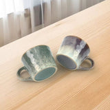 2X Reactive Glazed Ceramic Organic Coffee Mug 350ml Natural EARTHY GREY BLUE V274-HA-LA-P0024806-BUVT
