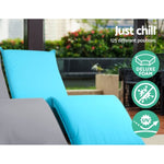 Artiss Floor Lounge Sofa Camping Chair Blue FLOOR-OUT-0302-BU