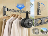 2 Pack Foldable Wall Mounted Drying Rack, Aluminum Clothes Drying Rack for Bathroom Balcony, V1237-ZY-917-321