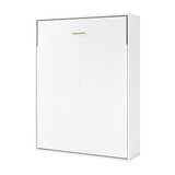 Double Wall Bed in White Space Saving Murphy Bed Kit with Black Door Handle V63-953741