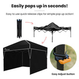RED TRACK 3.6x2.2m Ultra Compact Folding Gazebo, Walls, Carry bag, Portable Outdoor Popup Marquee V219-OTDGZBRT2WKA