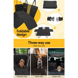 i.Pet Pet Car Seat Cover Dog Protector Hammock Back Waterproof Belt Non Slip Mat PET-COVER-132X140-BK