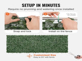 Ivy Privacy Fence, 59 x 158in Artificial Green Wall Screen, Greenery Ivy Fence w/ Mesh Cloth Backing V952-WLSRZZWQ1J59PISG2V0