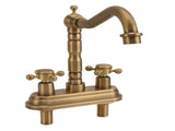 G1/2 Sink Faucet Antique 2 Handle Hot Cold Water Full Copper Basin Mixer Tap for Kitchen Bathroom V1294-YM0901-3112230046012