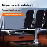 Foldable Car Cup Holder Phone Stand for Double Devices 360 Degree Rotating Adjustment Custom Angles V1192-AZ-W-23666