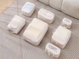 7 Set Compression Packing Cubes for Travel Luggage Organizer Bags for Travel Accessories - Khaki V1308-DSZKI-388-3
