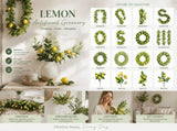Spring Butterfly Style B Lemon Garland Patio Door Styling 2 Pack V1221-XM-LB1025-ZS20