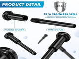 120 Pack Invisible Cable Railing kit, T316 Stainless Steel 1/8" Invisible Receiver and Swage Stud V1258-DP02-C-2812