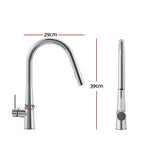 Kitchen Mixer Tap Pull Out Round 2 Mode Sink Basin Faucet Swivel WELS Chrome TAP-A-82H52-SI