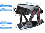 Climbing belts, Thicken Professional Half Body Safety Belt Climbing Gear for Tree Climbing, Fire V1192-AZ-W-2953