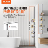 39" to 125" High Shower Corner Caddy Tension Pole Rust-Proof Tension Pole V952-SCTPHSBXGKKSTNM88V0
