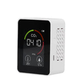 Smart Carbon Dioxide Detector USB Charging Infrared Temperature Humidity Air Quality MonitorWhite V1294-YM0901-3113210119811